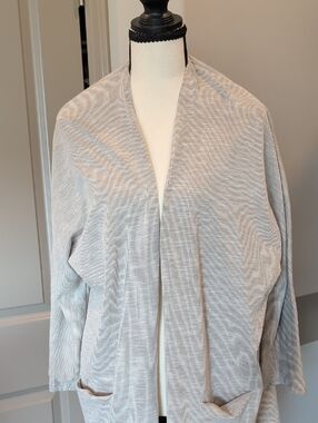 Light Tan Open-Front Women's Cardigan Jacket